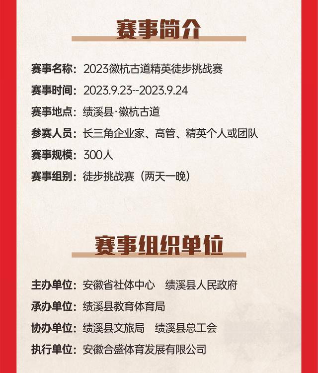 9月12日截止报名|2023徽杭古道精英徒步挑战赛9月23日在安徽省宣城市绩溪县徽杭古道举办(图3)